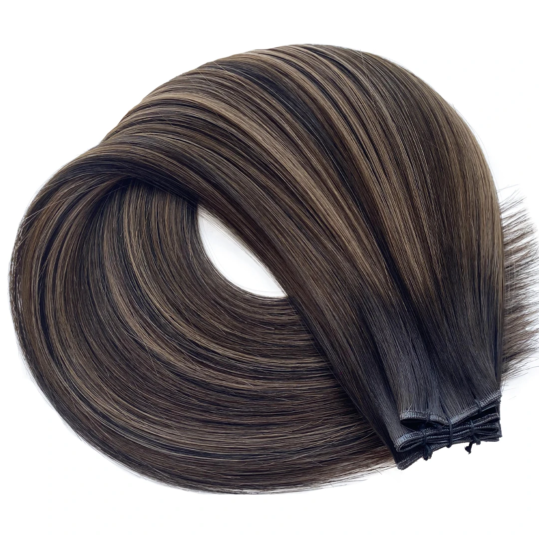 Espresso Balayage hair extension shade #1B/6